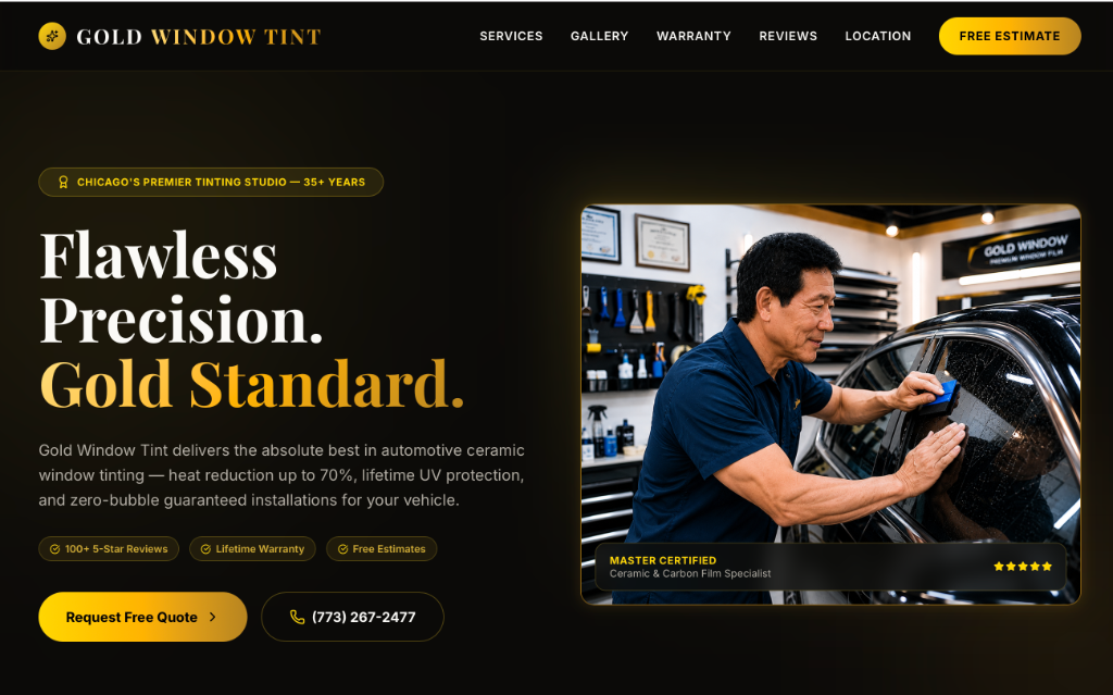 Gold Window Tint